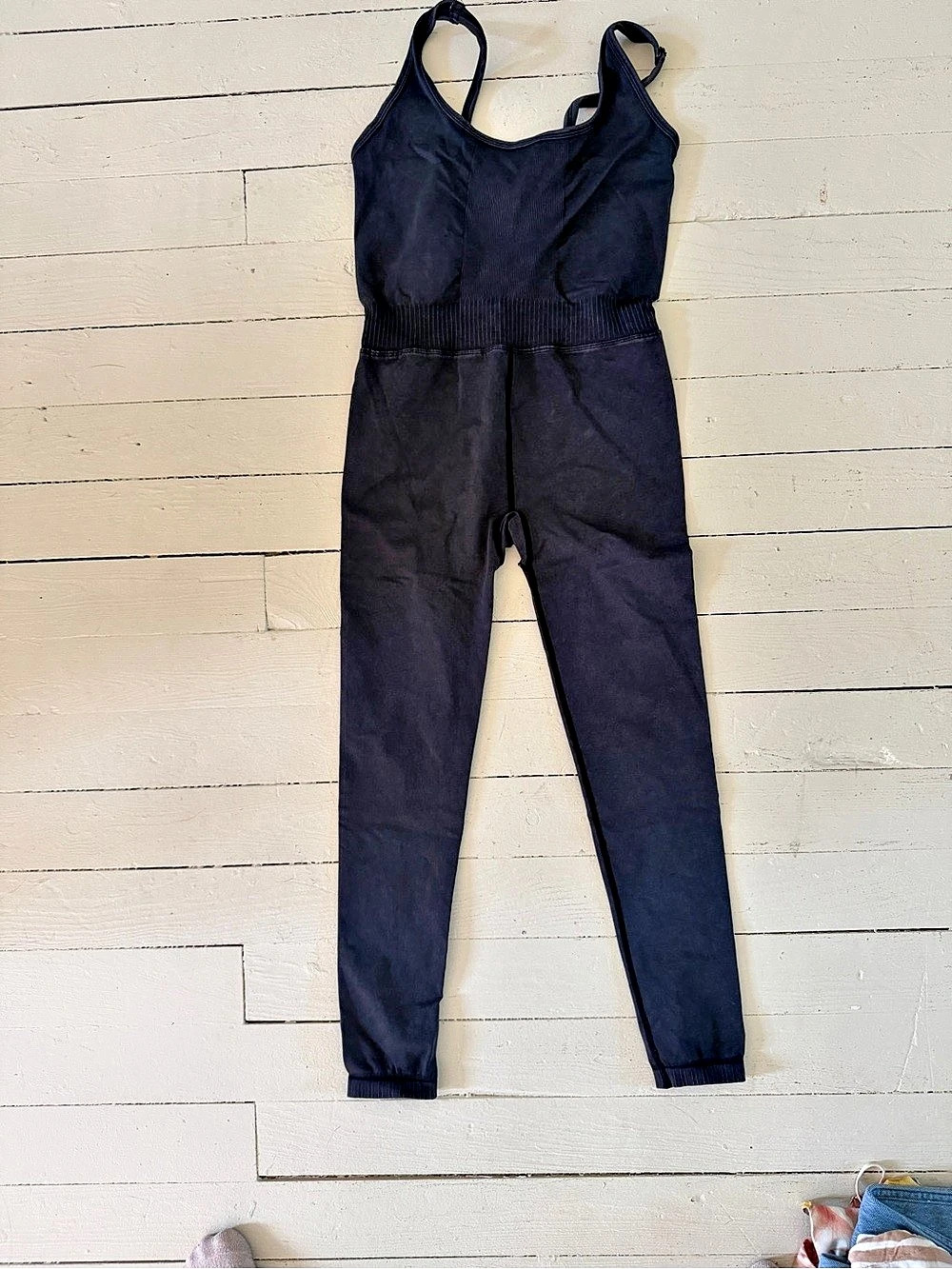 Savvi Black Athletic Jumpsuit Size Medium